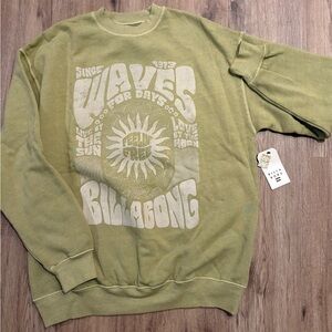 Billabong Womens Olive Crewneck Sweater